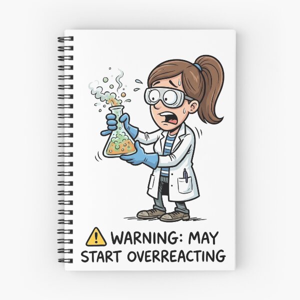 Item preview, Funny Chemistry Girl Warning May Start Overreacting Science Pun designed and sold by Sekla-Studio.