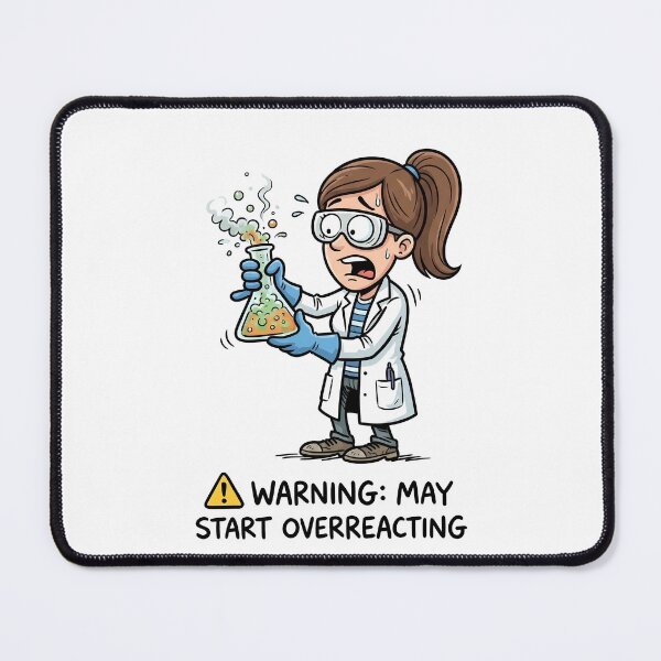 Item preview, Funny Chemistry Girl Warning May Start Overreacting Science Pun designed and sold by Sekla-Studio.