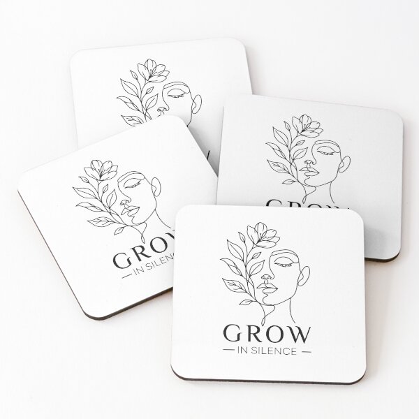 Item preview, ​Grow In Silence Aesthetic Line Art Woman Design designed and sold by Minem39.