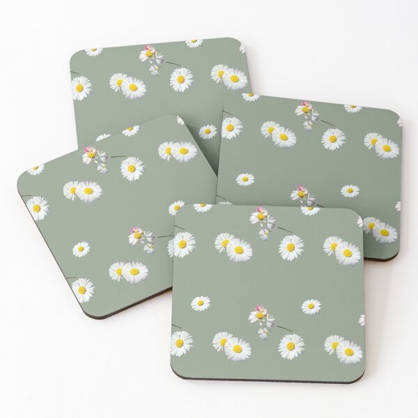 Item preview,  Minimalist Scattered Daisy Pattern Modern Botanical Art designed and sold by BalkanBloomArt.