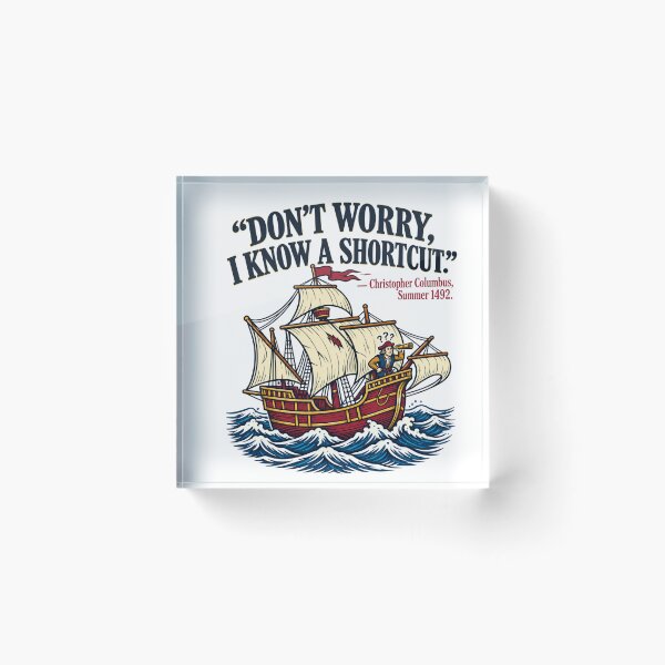 Item preview, Funny History Shortcut T Shirt Columbus 1492 designed and sold by ShirtGetsReal.