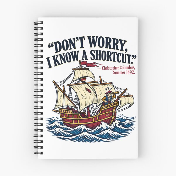 Item preview, Funny History Shortcut T Shirt Columbus 1492 designed and sold by ShirtGetsReal.