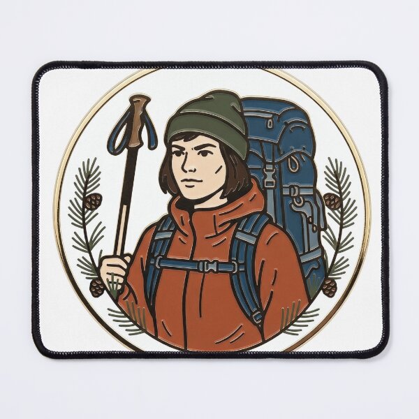 Artikelvorschau, Rucksacktouristen-Medaille mit Trekkingstock entworfen und verkauft von eduardoroa22.