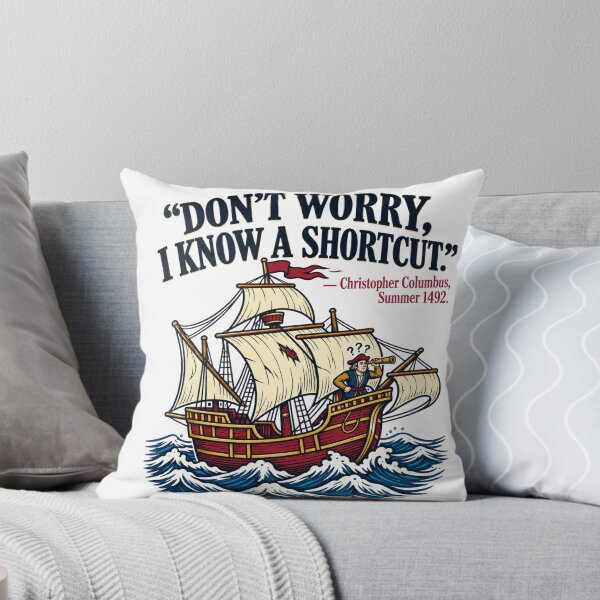Item preview, Funny History Shortcut T Shirt Columbus 1492 designed and sold by ShirtGetsReal.