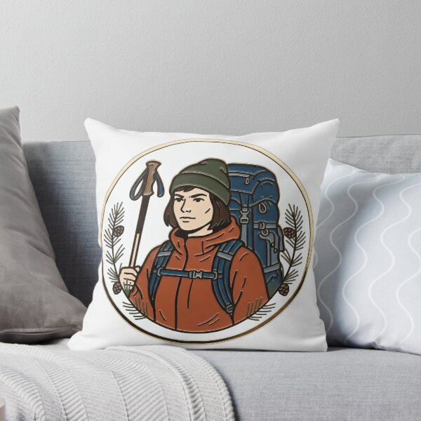 Item preview, Backpacker Medallion With Trekking Pole designed and sold by eduardoroa22.