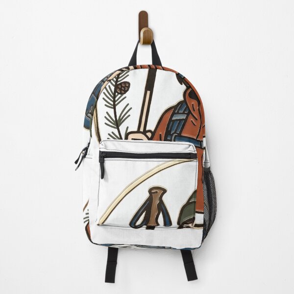 Item preview, Backpacker Medallion With Trekking Pole designed and sold by eduardoroa22.