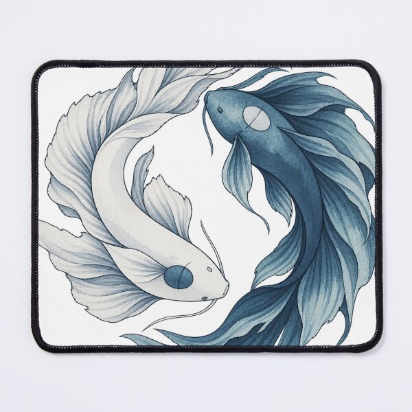 Item preview, Koi YinYang Watercolor Circle designed and sold by LongIslandDesgn.