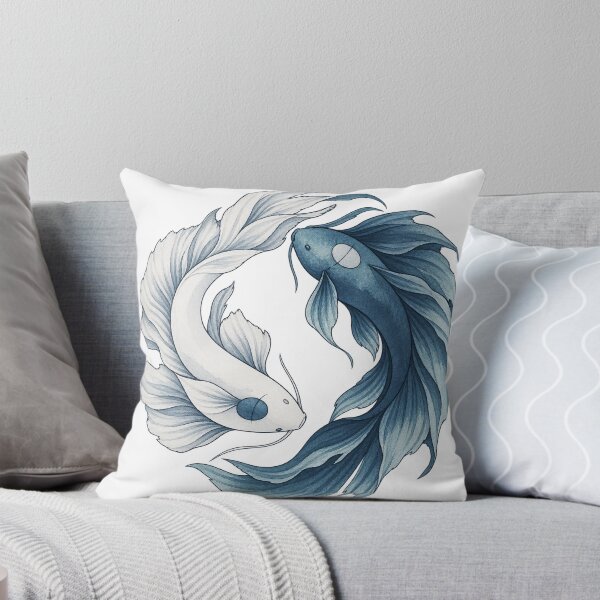 Item preview, Koi YinYang Watercolor Circle designed and sold by LongIslandDesgn.