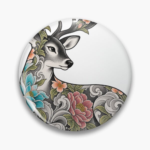Item preview, Deer decorated with flowers and ornaments designed and sold by LongIslandDesgn.