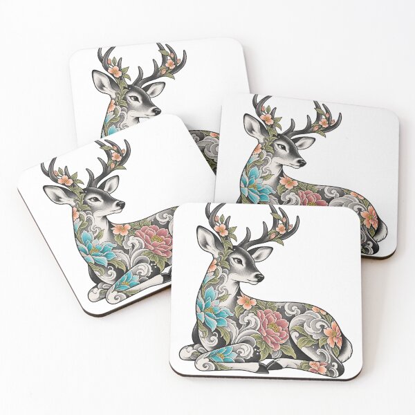 Item preview, Deer decorated with flowers and ornaments designed and sold by LongIslandDesgn.
