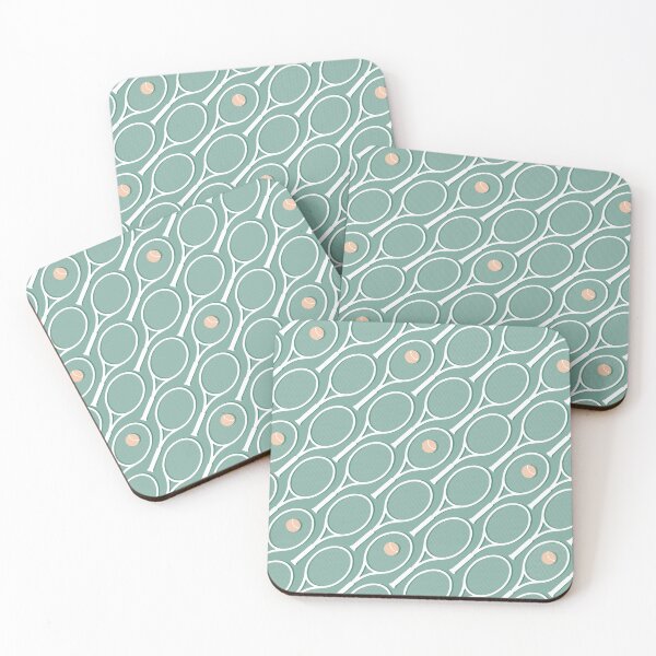 Item preview, Sage Green Vintage Tennis Racket Pattern designed and sold by DesigndN.