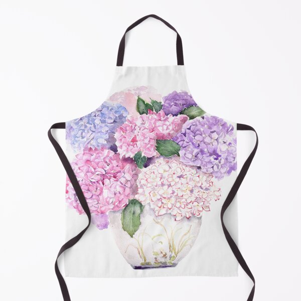 Item preview, Hand painted colourful hydrangeas in pot watercolour  designed and sold by SelenePaintings .