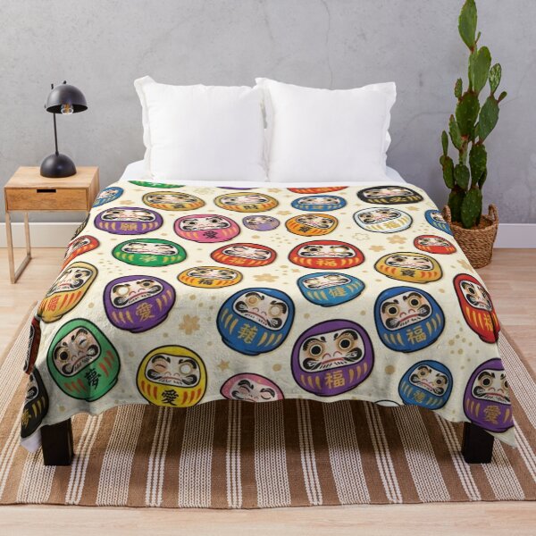 Item preview, Colorful Japanese Daruma Dolls Pattern designed and sold by lungpleecha.