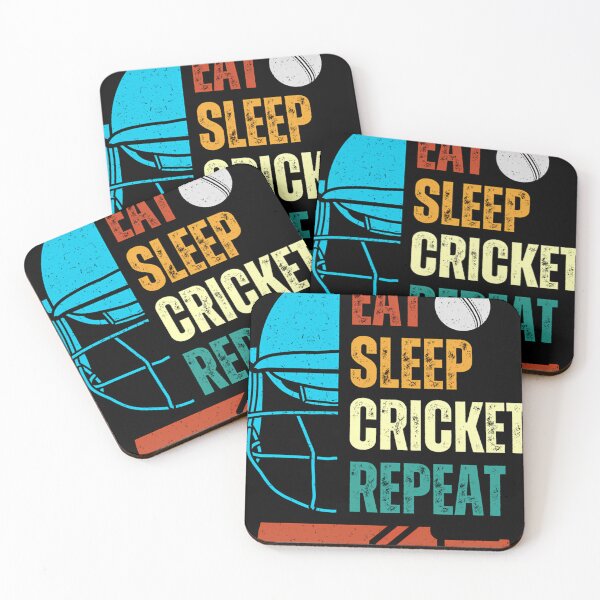 Item preview, Eat Sleep Cricket Repeat Cricket Player Youth Men Boys Kids designed and sold by TabethaWedlock.