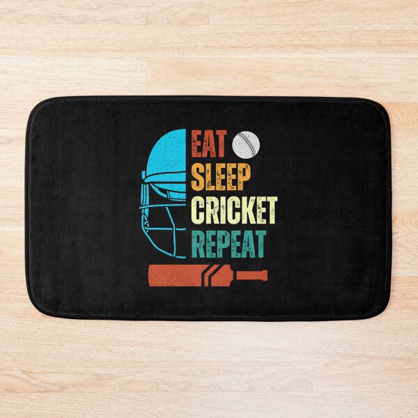 Item preview, Eat Sleep Cricket Repeat Cricket Player Youth Men Boys Kids designed and sold by TabethaWedlock.