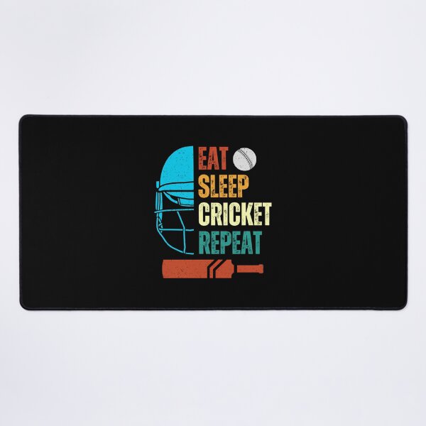 Item preview, Eat Sleep Cricket Repeat Cricket Player Youth Men Boys Kids designed and sold by TabethaWedlock.