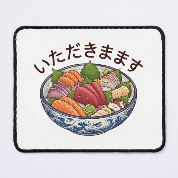 Item preview, Japanese food bowl of sashimi designed and sold by Rhu Creations.