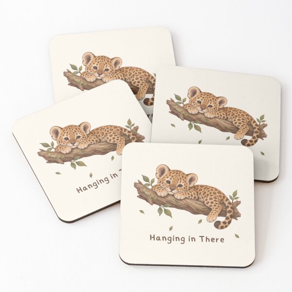 Item preview, Hanging in There Leopard Cub Safari designed and sold by mycute-stickers.