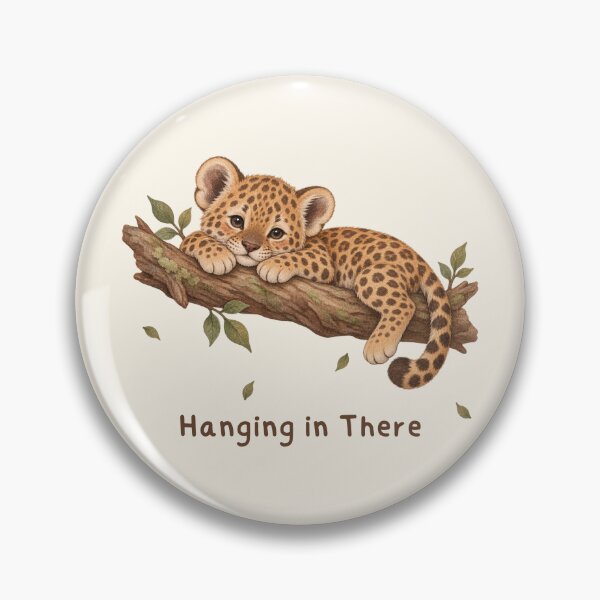 Item preview, Hanging in There Leopard Cub Safari designed and sold by mycute-stickers.