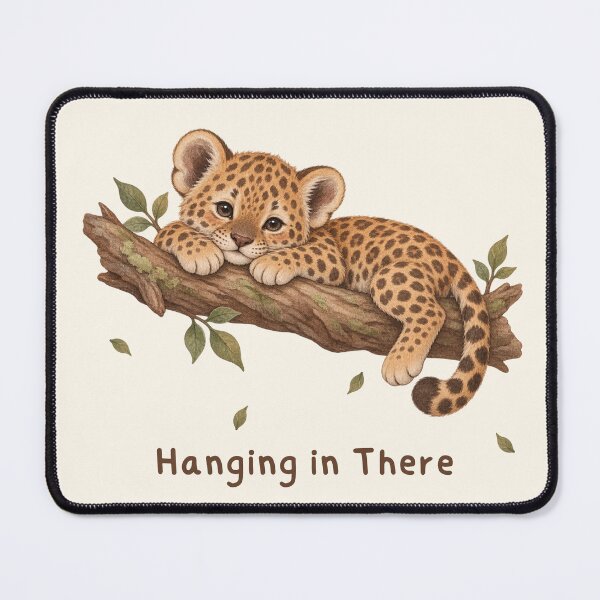 Item preview, Hanging in There Leopard Cub Safari designed and sold by mycute-stickers.