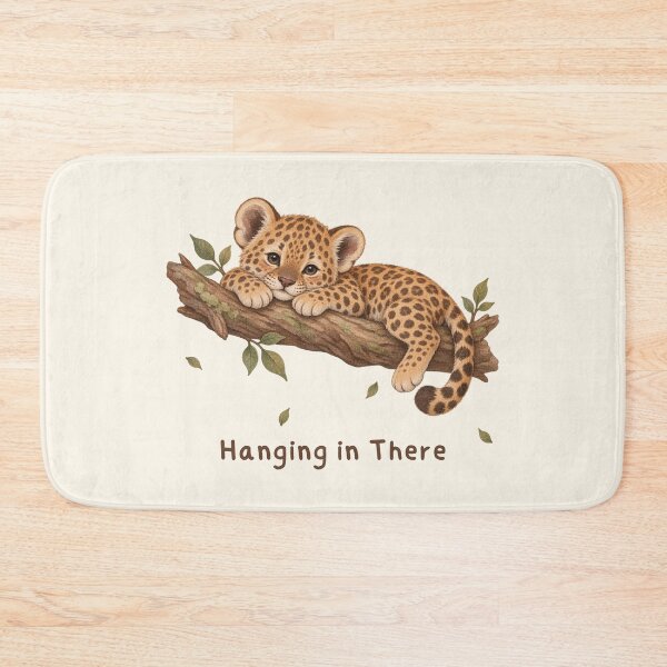 Item preview, Hanging in There Leopard Cub Safari designed and sold by mycute-stickers.