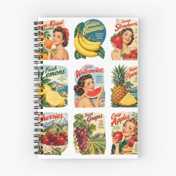 Item preview, Sticker Decal Set - Vintage Fruit Charm Collage designed and sold by ForeverPrintsOK.