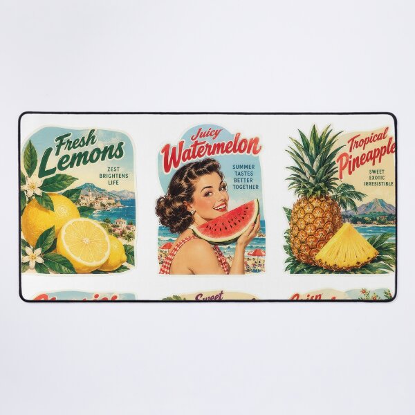 Item preview, Sticker Decal Set - Vintage Fruit Charm Collage designed and sold by ForeverPrintsOK.