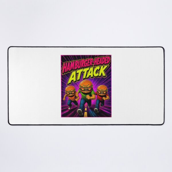 Item preview, Hamburger Headed Attack Neon Comic Art designed and sold by Odd Alien Lab.