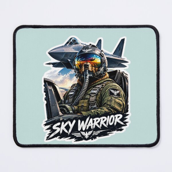 Item preview, Bear Sky Warrior - Fighter Pilot Jet Aviator designed and sold by carestazafeli.