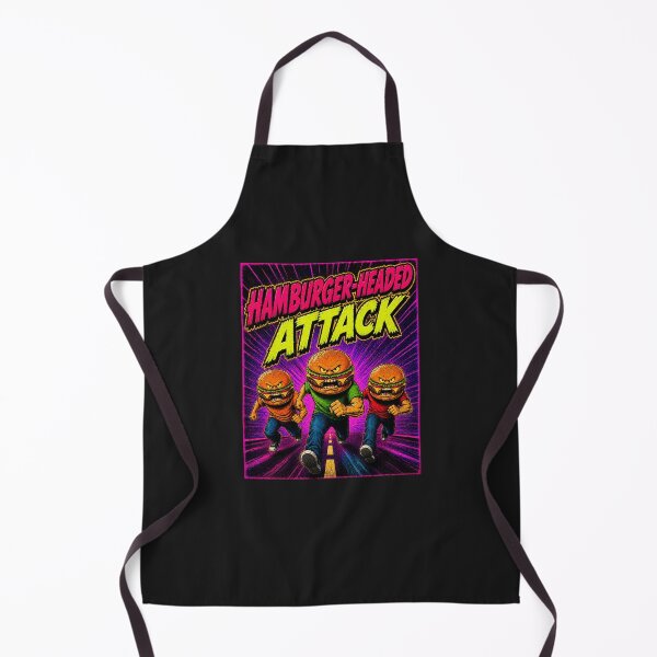Item preview, Hamburger Headed Attack Neon Comic Art designed and sold by Odd Alien Lab.