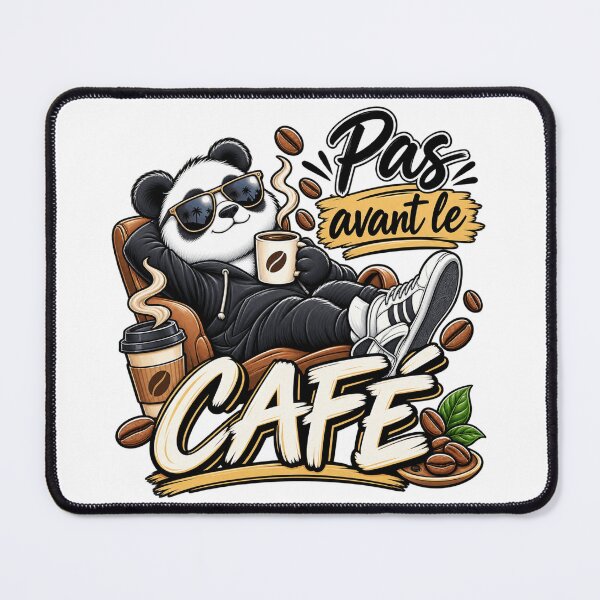 Item preview, Not Before Coffee – Humorous Panda Cafe Design designed and sold by POP FACTORY.
