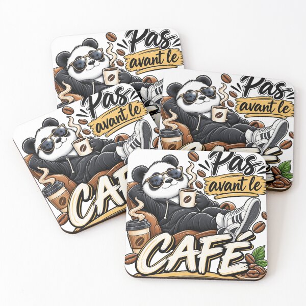 Item preview, Not Before Coffee – Humorous Panda Cafe Design designed and sold by POP FACTORY.