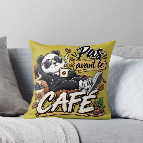 Item preview, Not Before Coffee – Humorous Panda Cafe Design designed and sold by POP FACTORY.