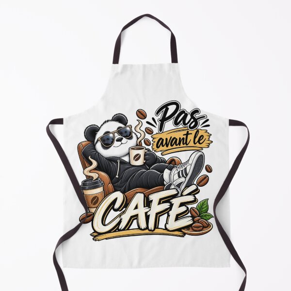 Item preview, Not Before Coffee – Humorous Panda Cafe Design designed and sold by POP FACTORY.