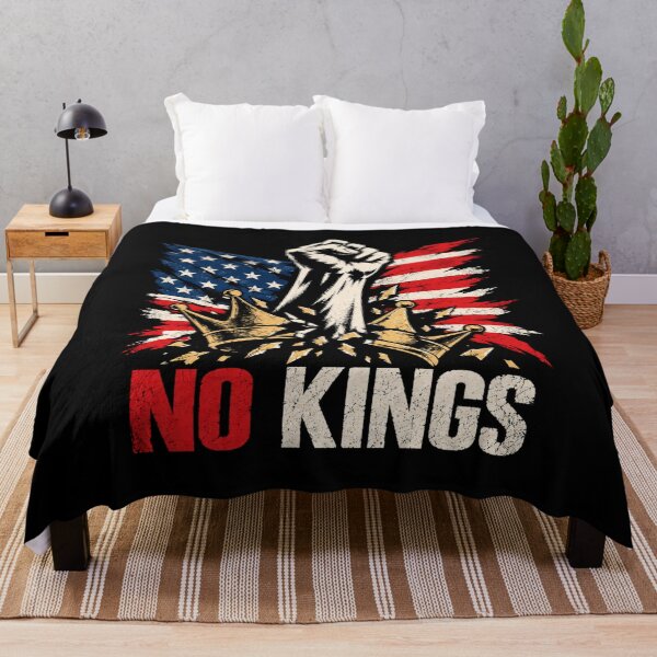 Item preview, No Kings American Flag Middle Finger Protest designed and sold by TEEJAMBOREE.