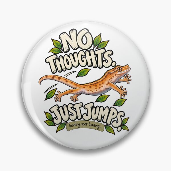 Item preview, No Thoughts Just Jumps – Crested Gecko designed and sold by threadandfangs.
