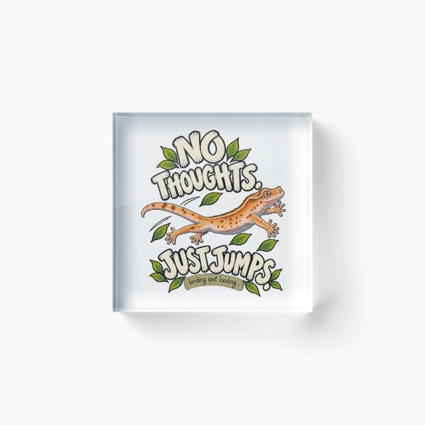 Item preview, No Thoughts Just Jumps – Crested Gecko designed and sold by threadandfangs.