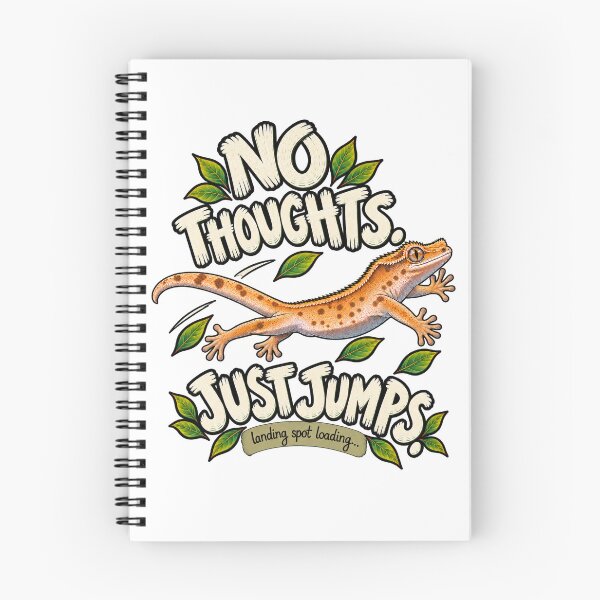 Item preview, No Thoughts Just Jumps – Crested Gecko designed and sold by threadandfangs.