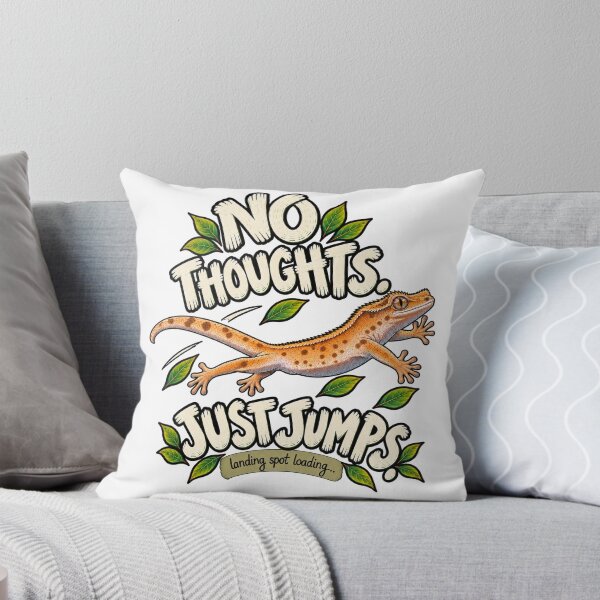 Item preview, No Thoughts Just Jumps – Crested Gecko designed and sold by threadandfangs.