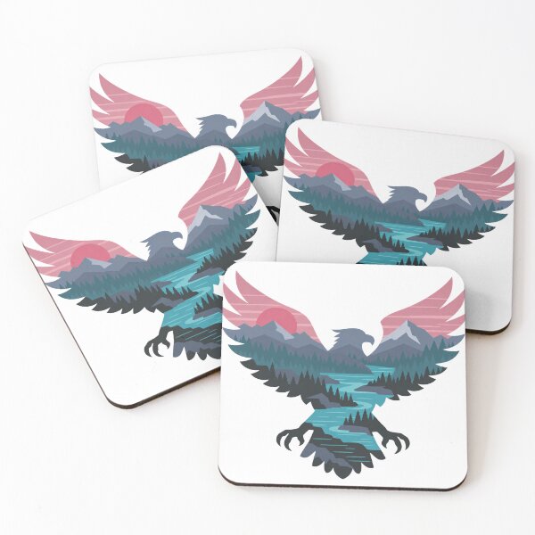 Item preview, Eagle over neon landscape designed and sold by LongIslandDesgn.