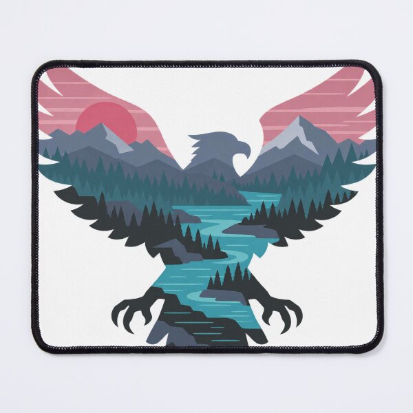 Item preview, Eagle over neon landscape designed and sold by LongIslandDesgn.
