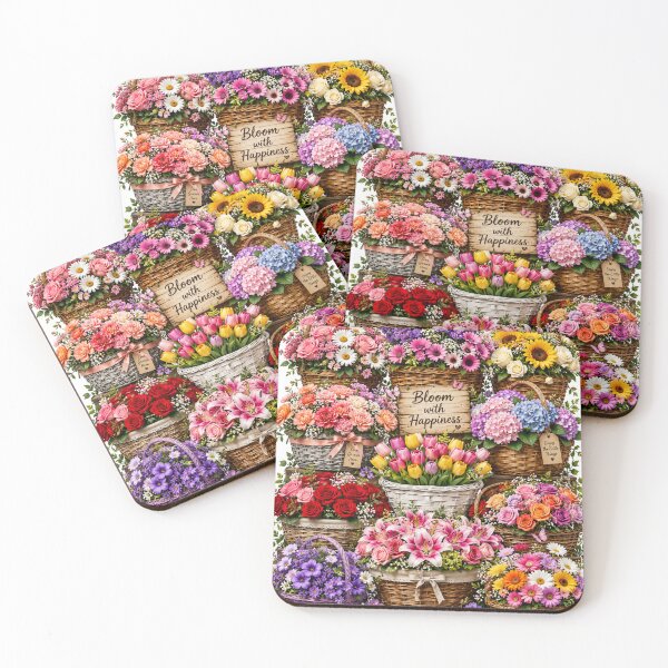 Item preview, Colorful flowers basket art designed and sold by urbanshop7.