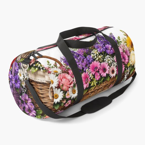 Item preview, Colorful flowers basket art designed and sold by urbanshop7.