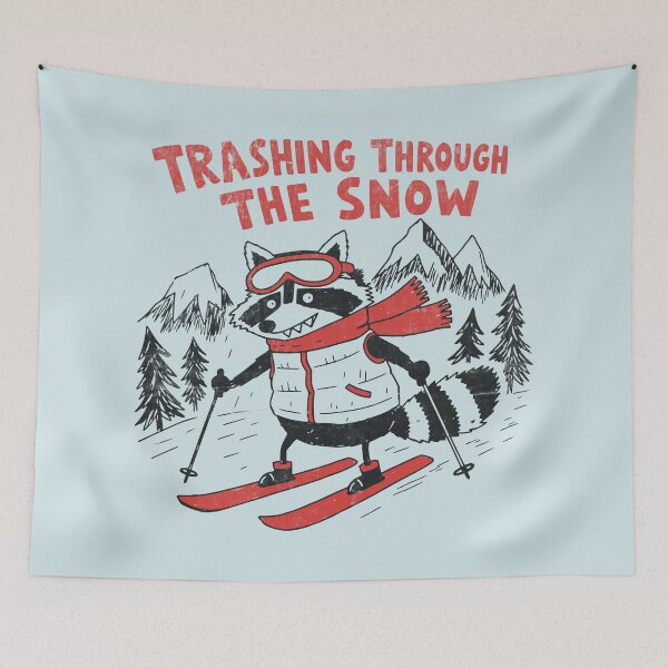 Item preview, Skiing Raccoon Trashing Through the Snow designed and sold by Studio Bootleg.