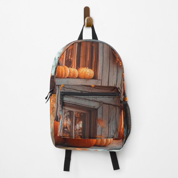 Item preview, Cozy Autumn Cabin Porch with Pumpkins — Scenic Fall Countryside Aesthetic designed and sold by LYAN-STORE.
