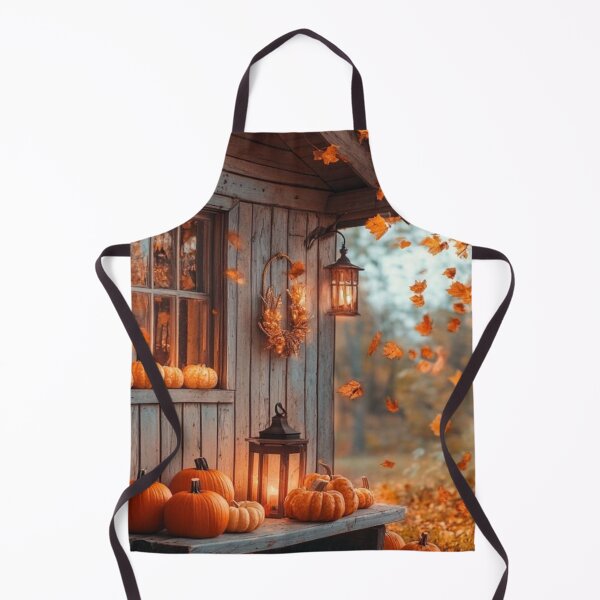 Item preview, Cozy Autumn Cabin Porch with Pumpkins — Scenic Fall Countryside Aesthetic designed and sold by LYAN-STORE.