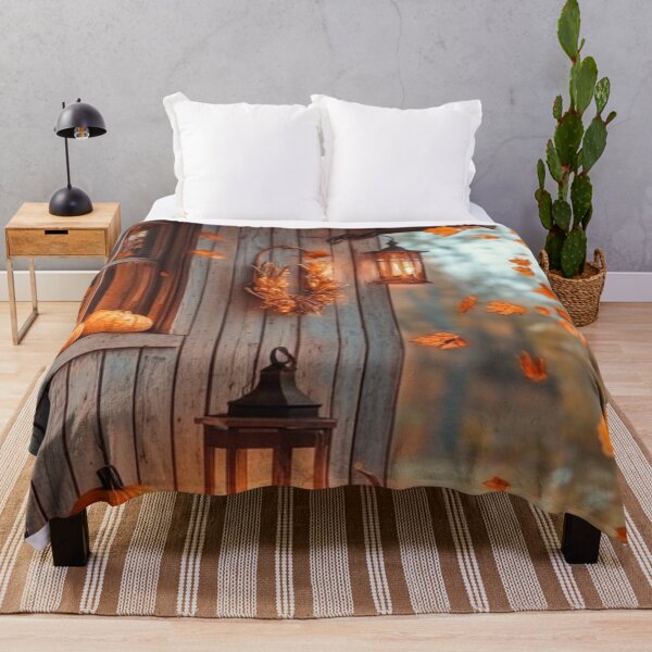 Item preview, Cozy Autumn Cabin Porch with Pumpkins — Scenic Fall Countryside Aesthetic designed and sold by LYAN-STORE.