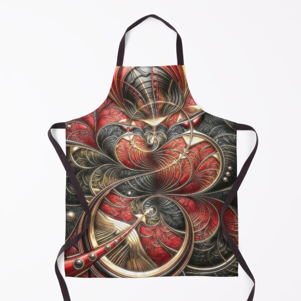 Item preview, Ornate Red and Gold Metallic Fractal designed and sold by Frackxion.