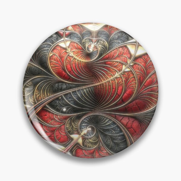 Item preview, Ornate Red and Gold Metallic Fractal designed and sold by Frackxion.