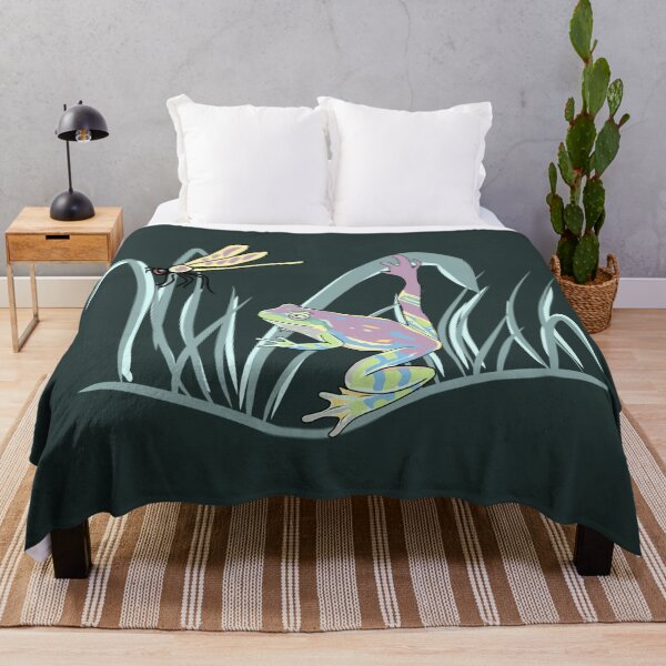 Item preview, Frog Trippy Cottagecore Aesthetic, Dragonfly Cute Toad Mushroom Forest Art designed and sold by LeshanArt.